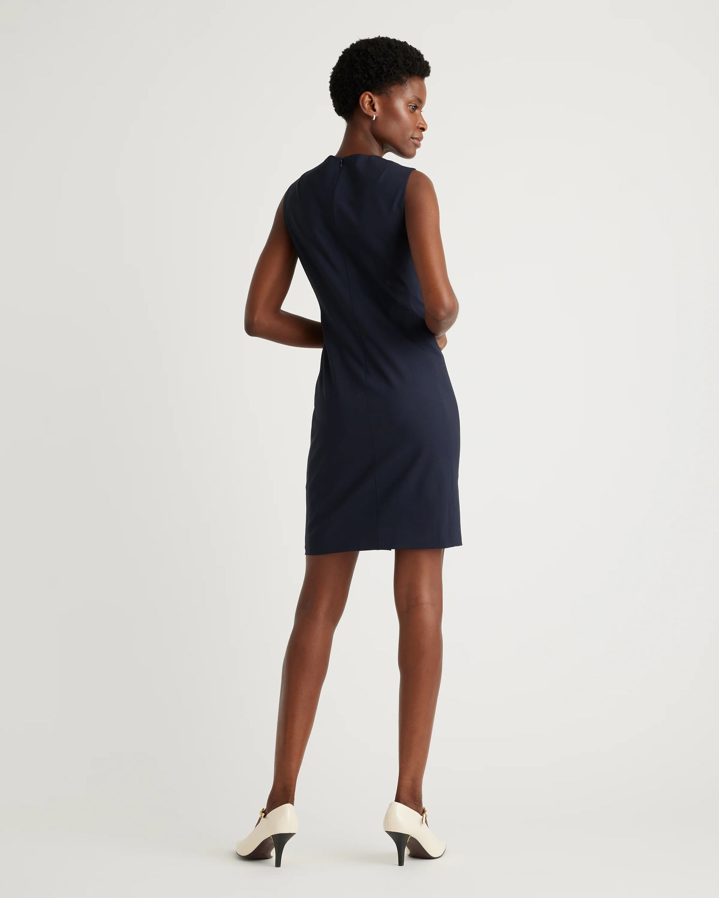 Italian Wool Sleeveless Dress - 0 / Grey Melange