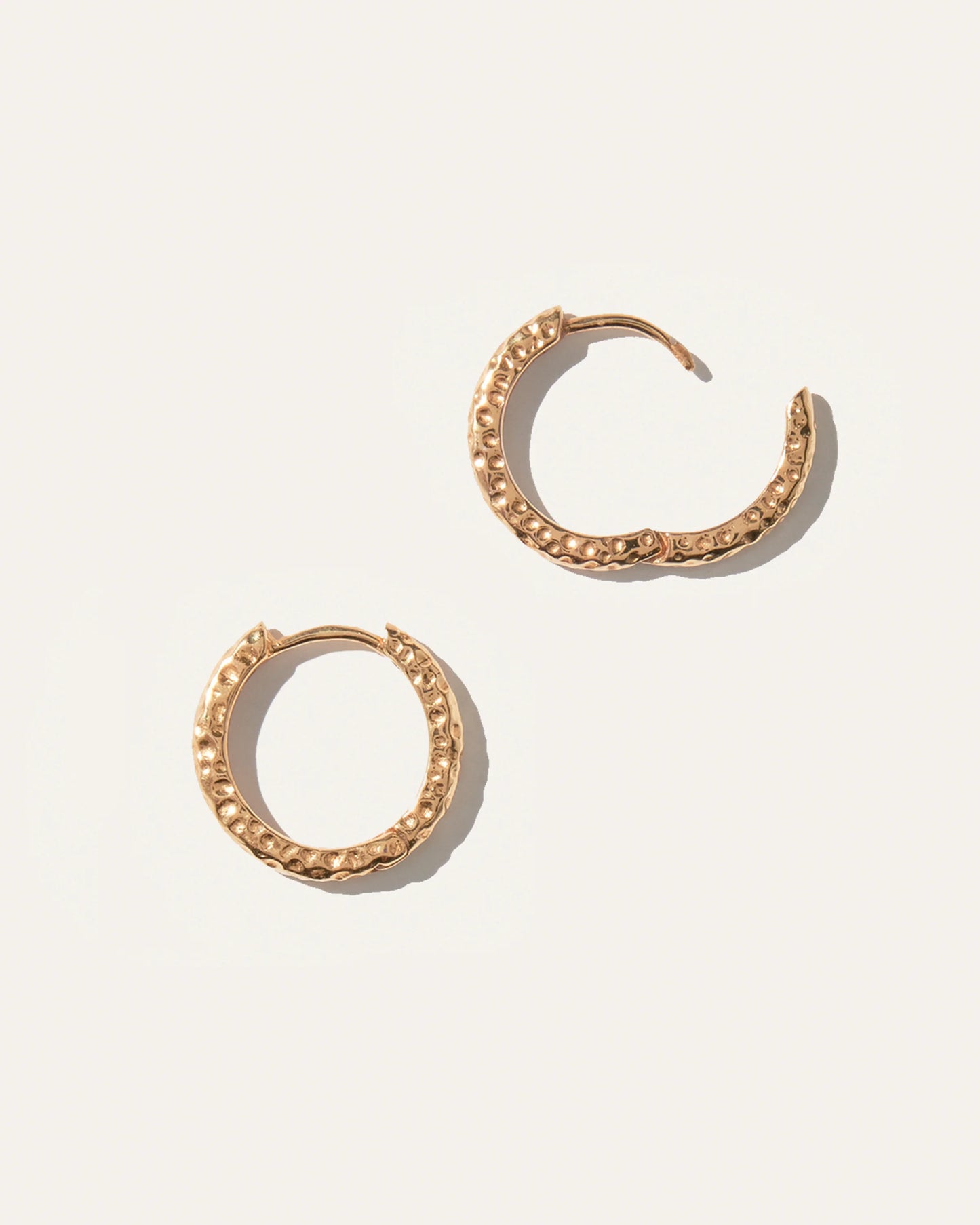 Hammered Nina Medium Hoops - One Size / Gold Vermeil