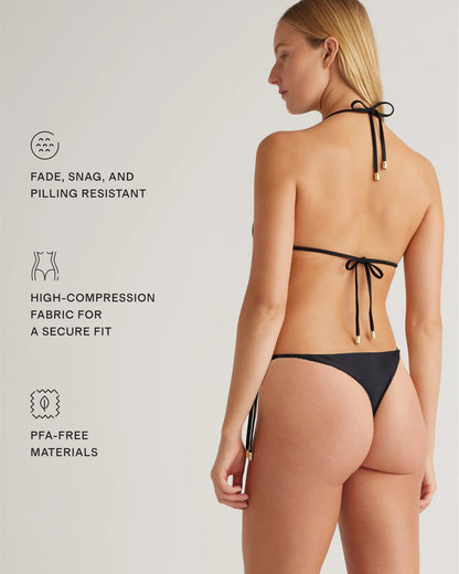 Italian Adjustable Side-Tie Bikini Bottom - XS / Electric Blue Floral
