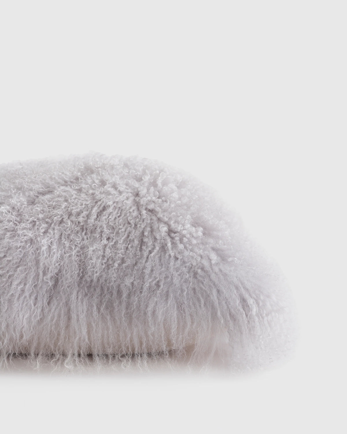 Luxe Mongolian Lamb Lumbar Pillow Cover - 12x20 / Ivory