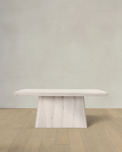 Rustic Oak Plinth Dining Table - 71" / Natural