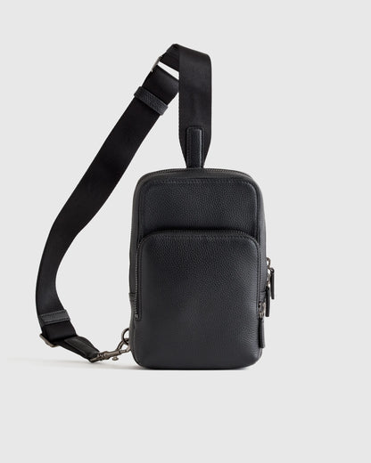 Excursion Italian Leather Sling Pack - One Size / Black