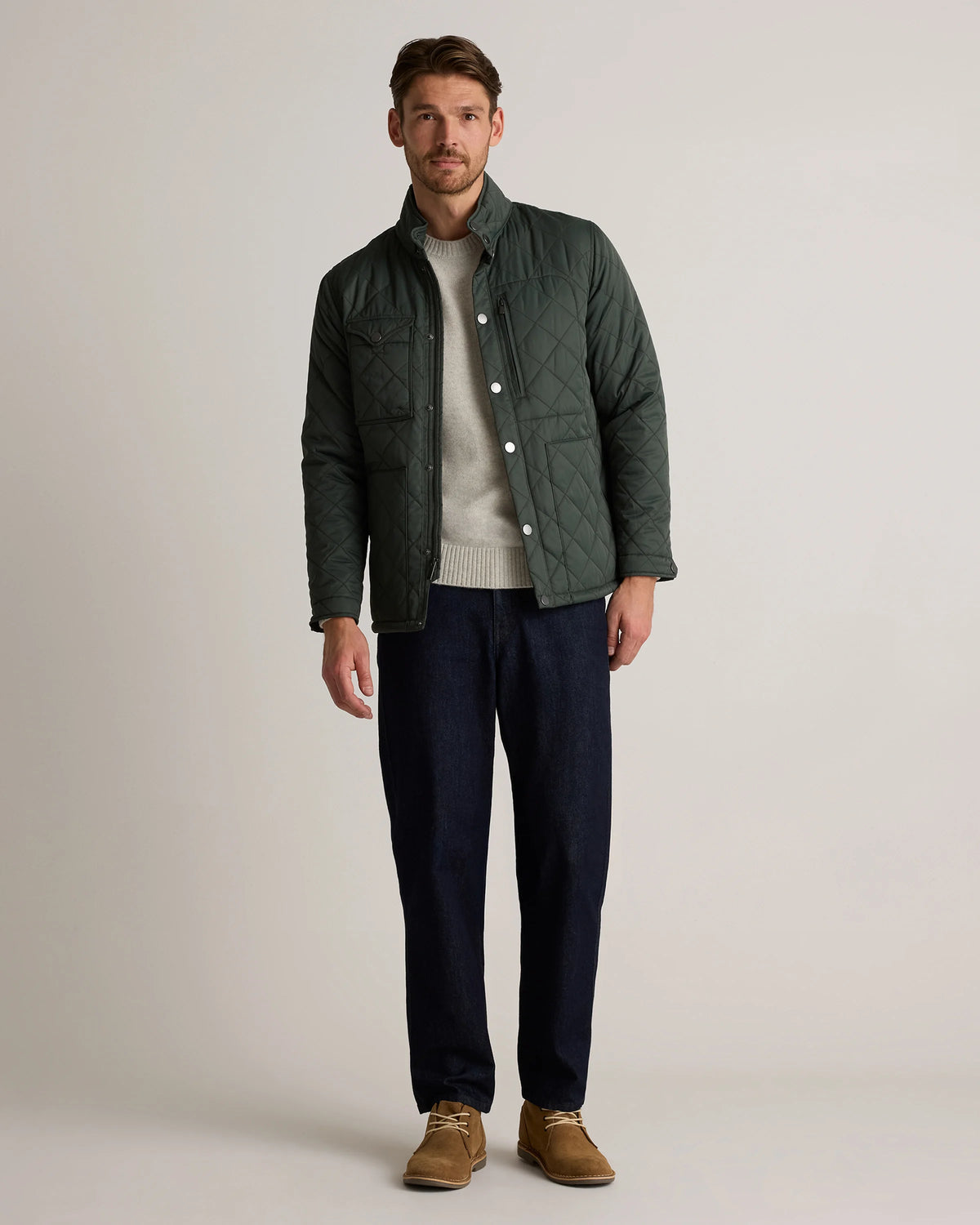 Featherless Quilted Utility Jacket - S / Verdant Pine