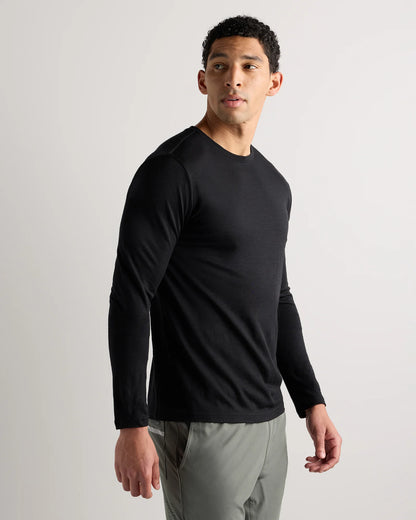 100% Merino Wool All-Season Long Sleeve Base Layer Tee - XS / Off-White