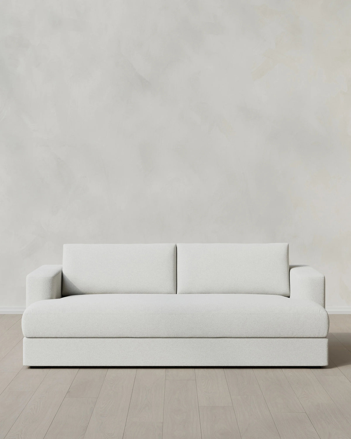 Sierra Curved Arm Sleeper Sofa in Performance Basketweave - One Size / Flax