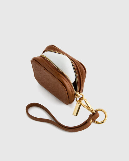 Italian Leather Zip Case - One Size / Black