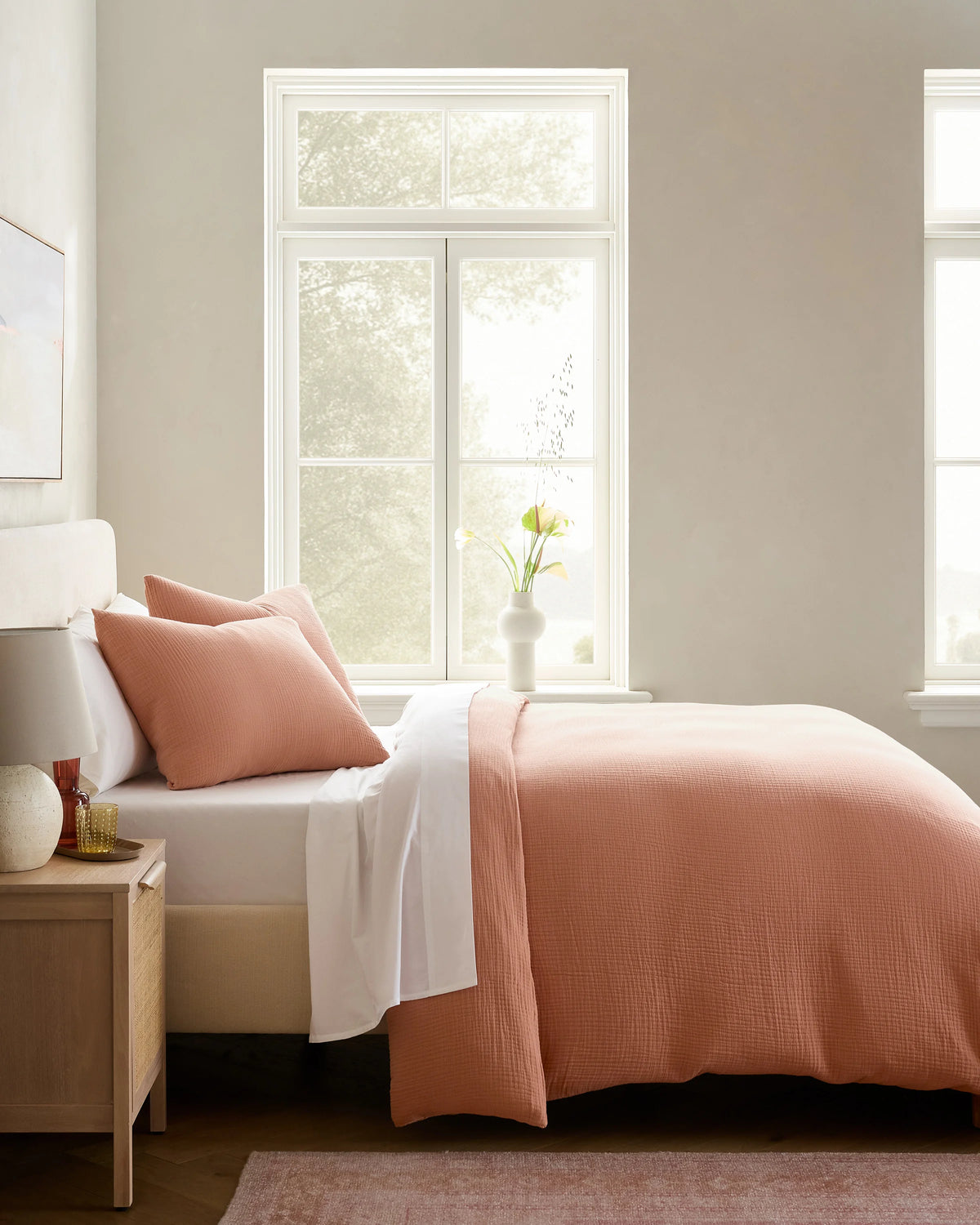 Organic Cotton Gauze Duvet Cover Set - Twin / Dried Sage