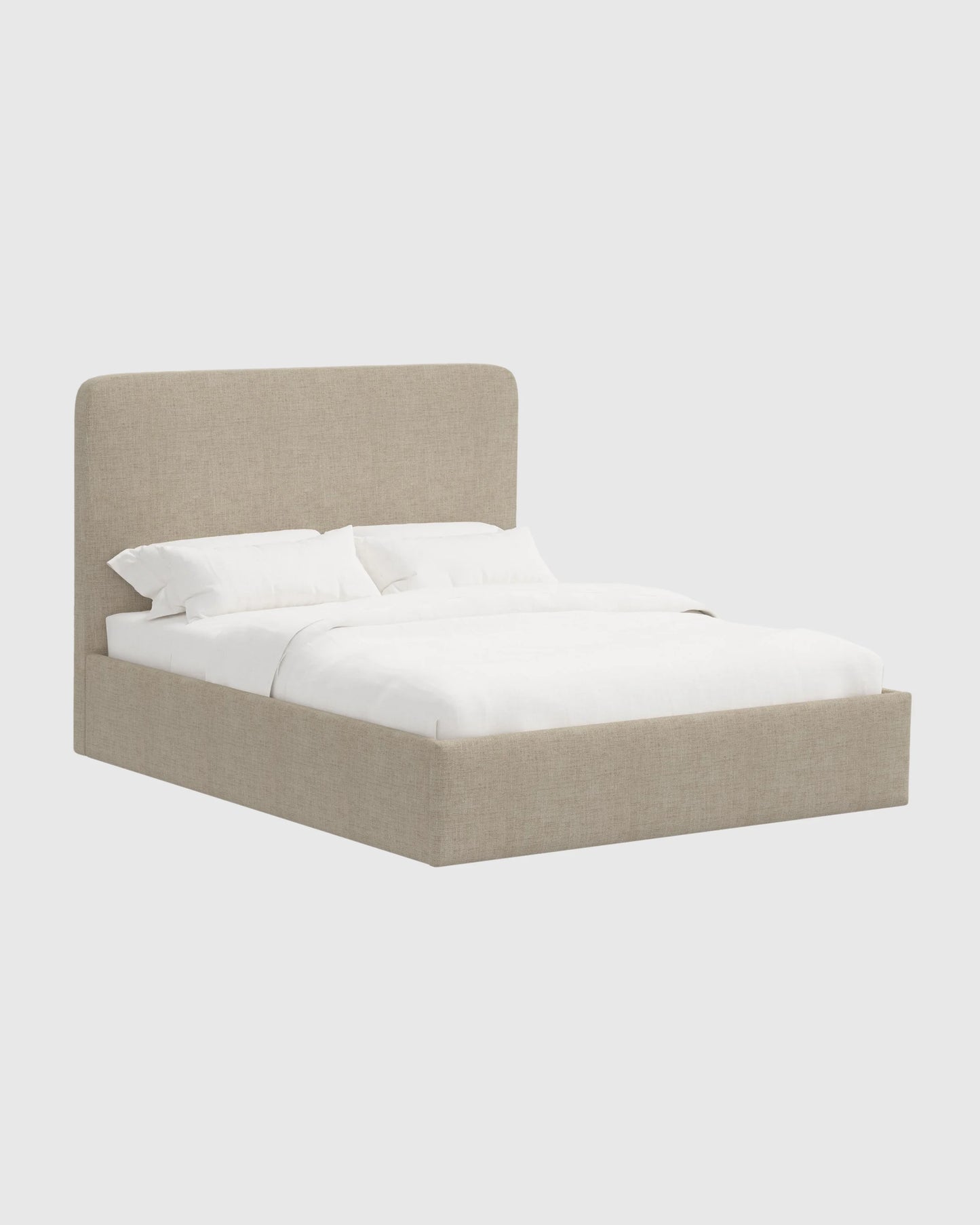 100% Linen Curved Bed - Full / Canvas