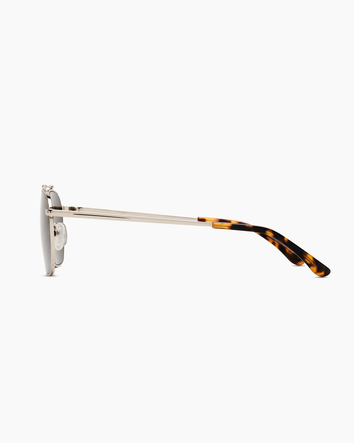 Baja Polarized Stainless Steel Sunglasses - One Size / Silver with Green lens