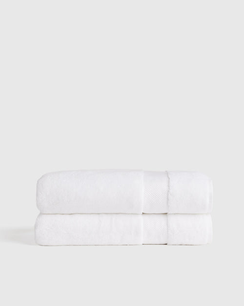 Turkish Ultra Plush Bath Sheet (Set of 2) - One Size / White