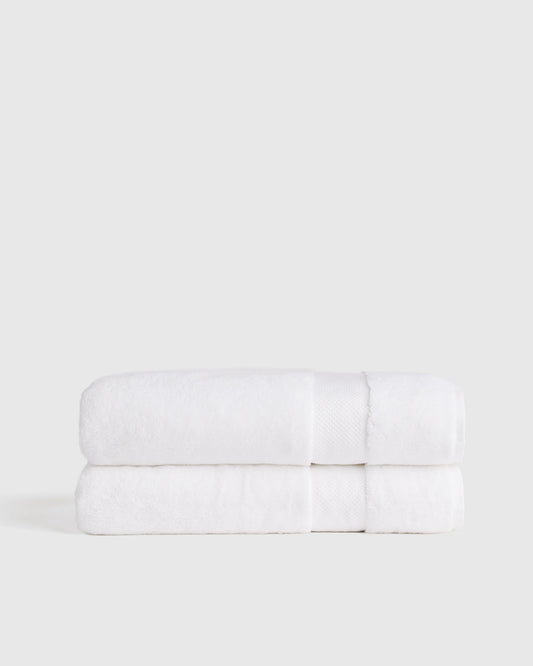 Turkish Ultra Plush Bath Sheet (Set of 2) - One Size / White