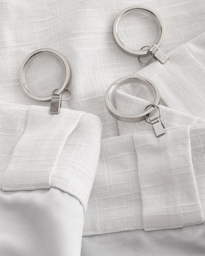 Cotton Slub Room Darkening Curtain - Single Panel - 48x84 / White