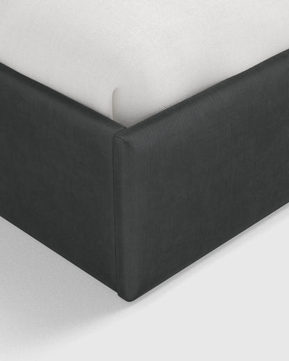Wingback Bed in Performance Velvet - Full / Walnut
