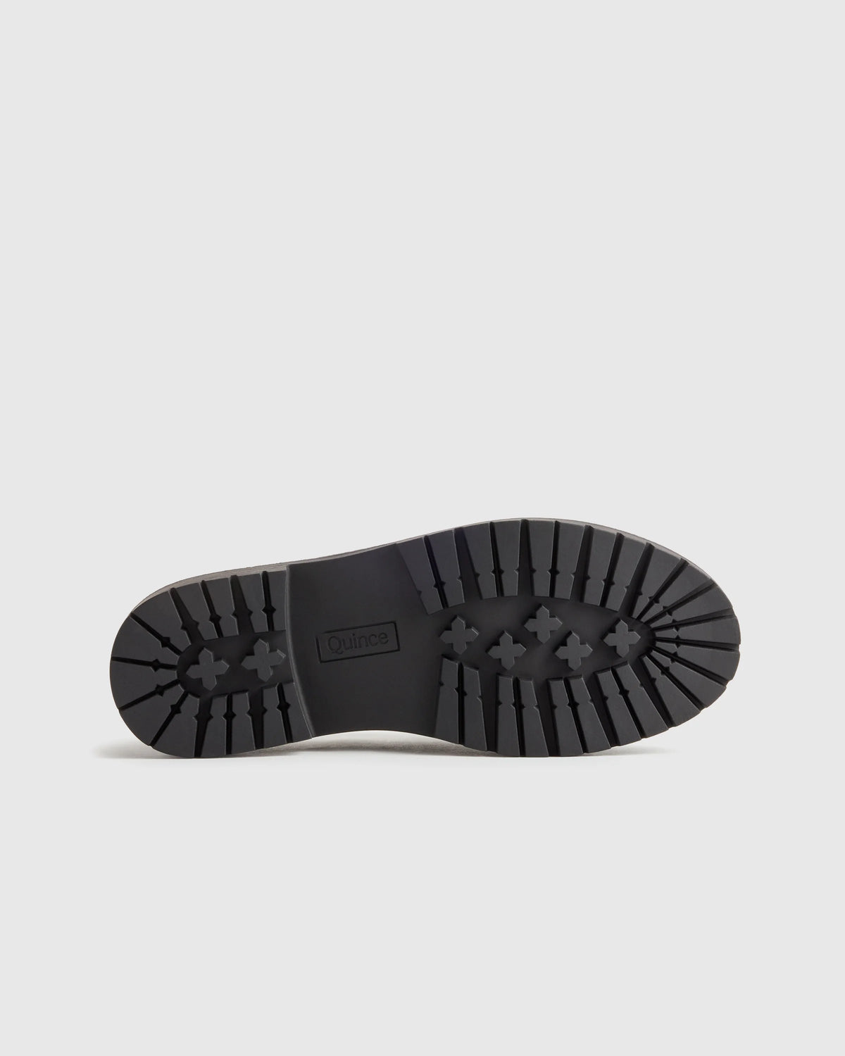 Italian Leather Lug Sole Loafer - 5 / Black