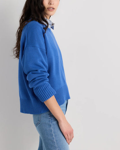 100% Organic Cotton Boyfriend Crew Sweater - XS / Speckled Beige