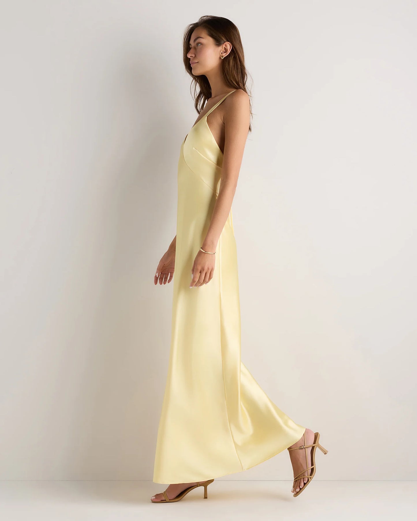 Bianca Stretch Satin Dress - 0 / Garden Sage Green