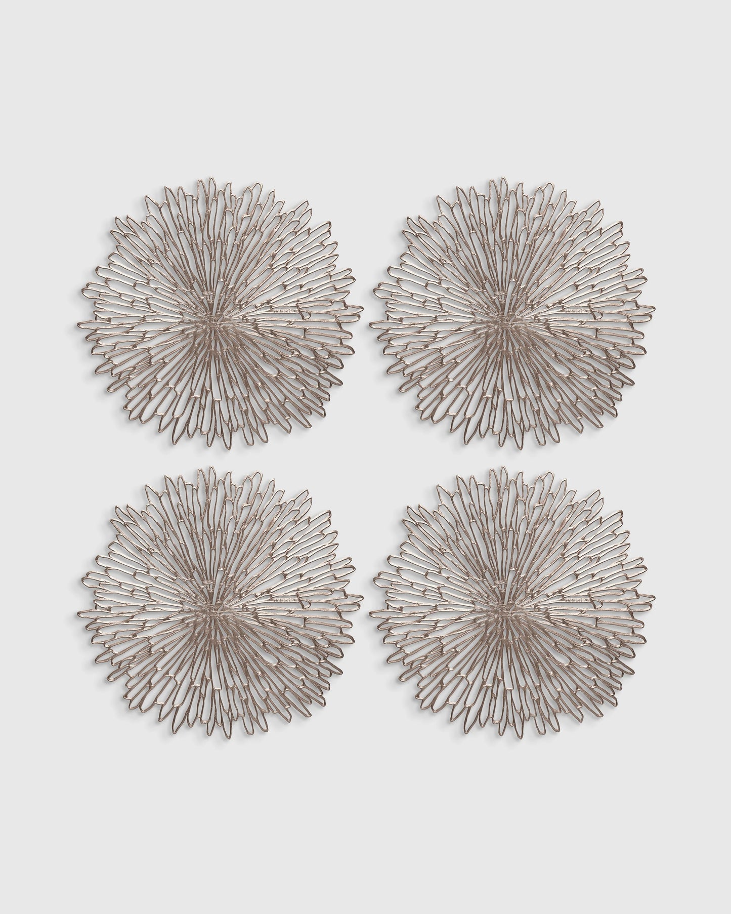 Pressed Bloom Placemats, Set of 4 by Chilewich - One Size / Champagne