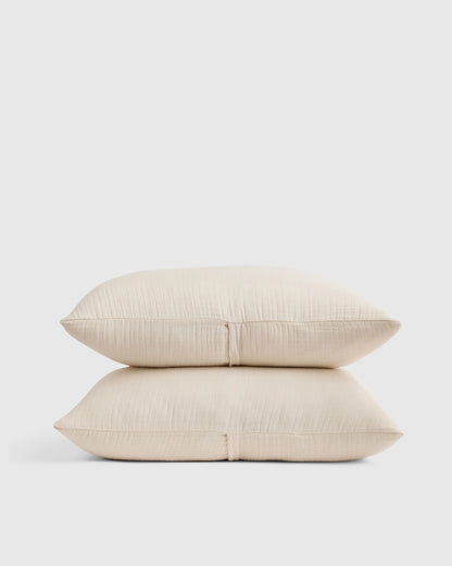 Organic Cotton Gauze Sham Set - Standard / Dried Sage
