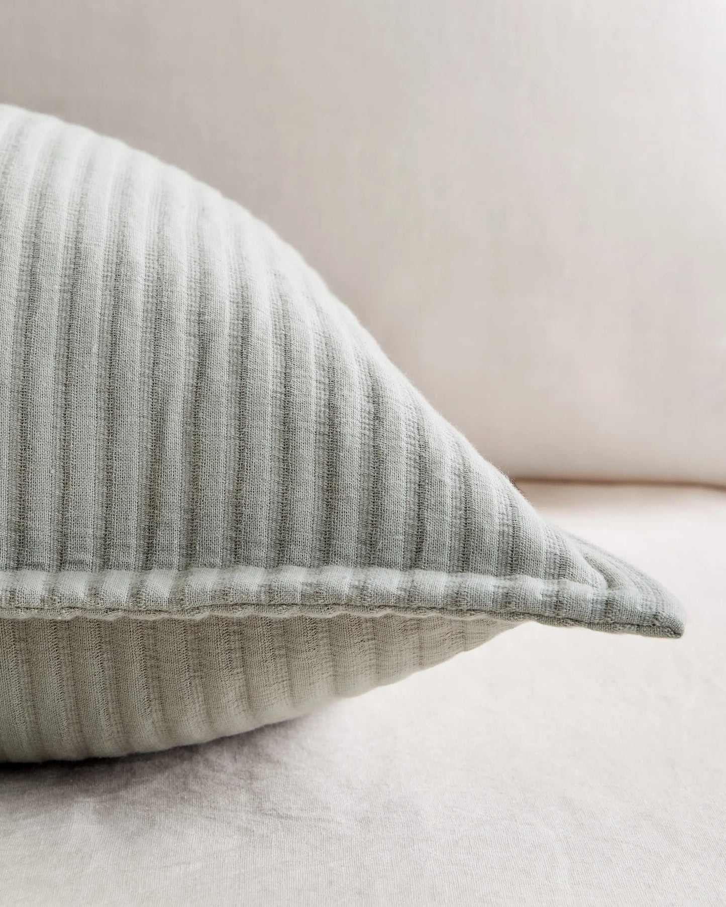 Organic Cotton Matelasse Euro Sham - Euro / Dried Sage
