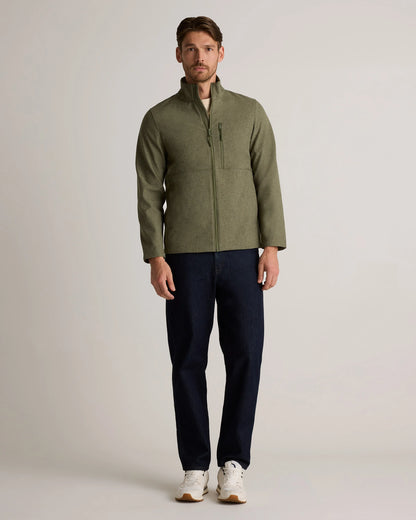 Softshell Fleece-Lined Full-Zip Jacket - S / Heather Shady Charcoal