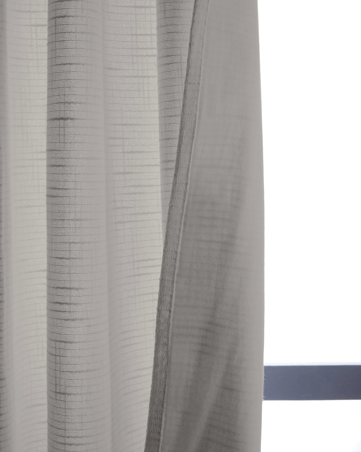 Cotton Slub Curtain - Single Panel - 48x84 / White