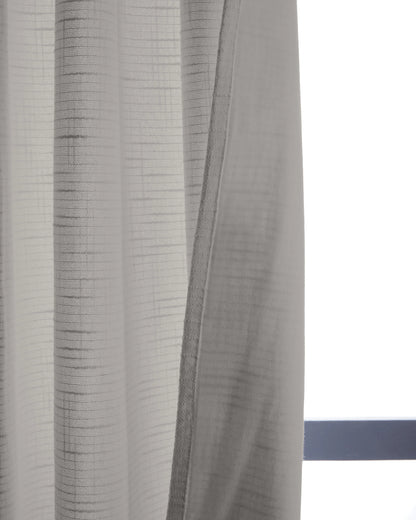 Cotton Slub Curtain - Single Panel - 48x84 / White