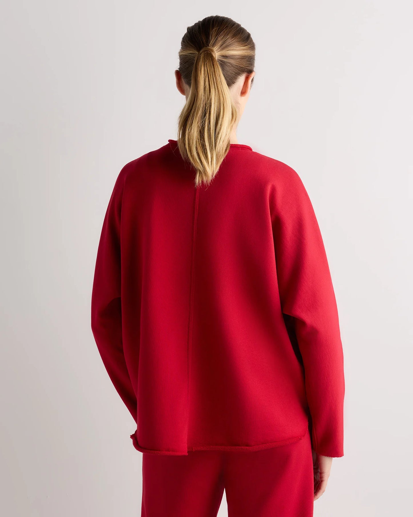 Organic French Terry Crew - XS / Ruby Red