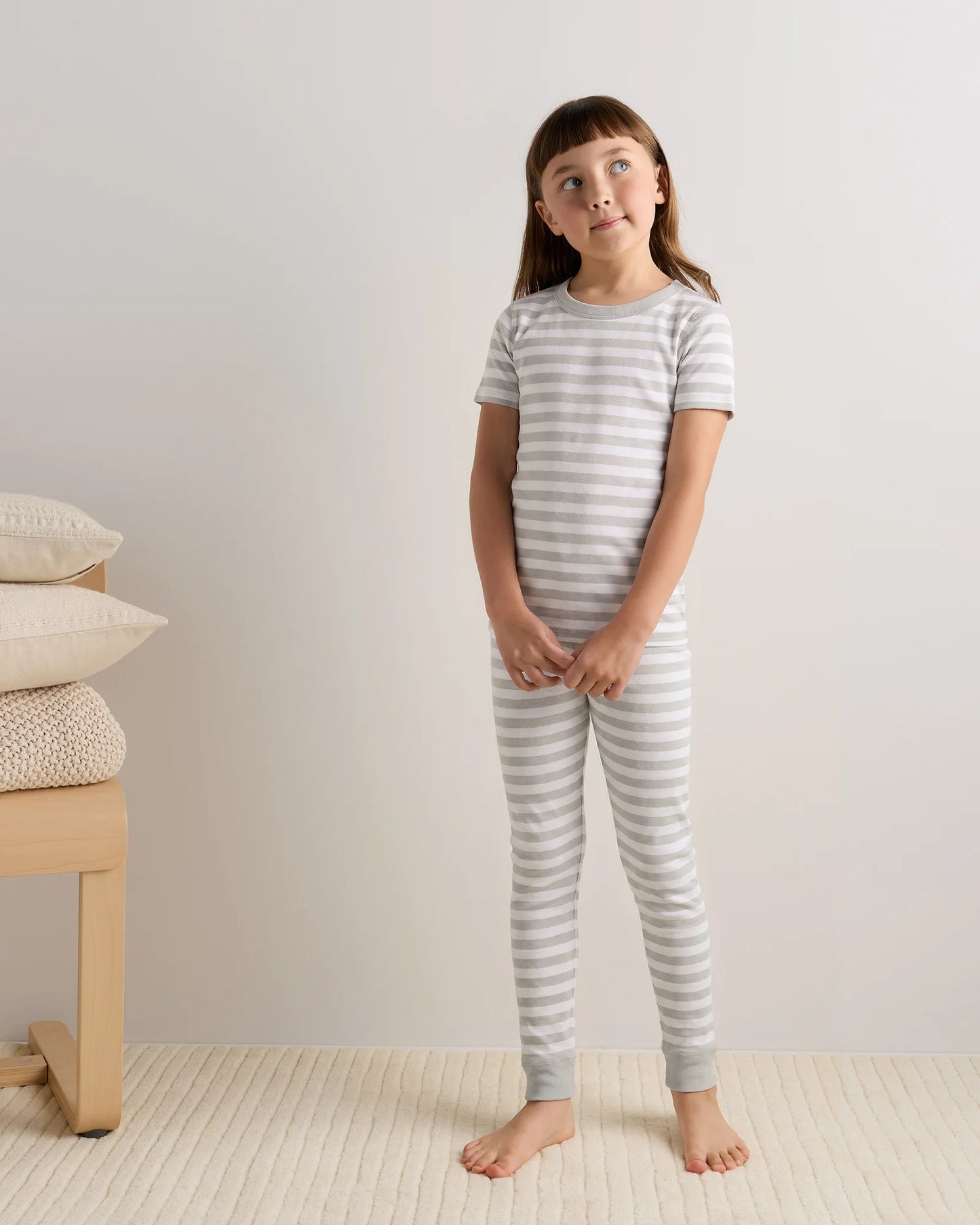 100% Organic Cotton Short Sleeve and Pant Pajama Set - 6 / Planets