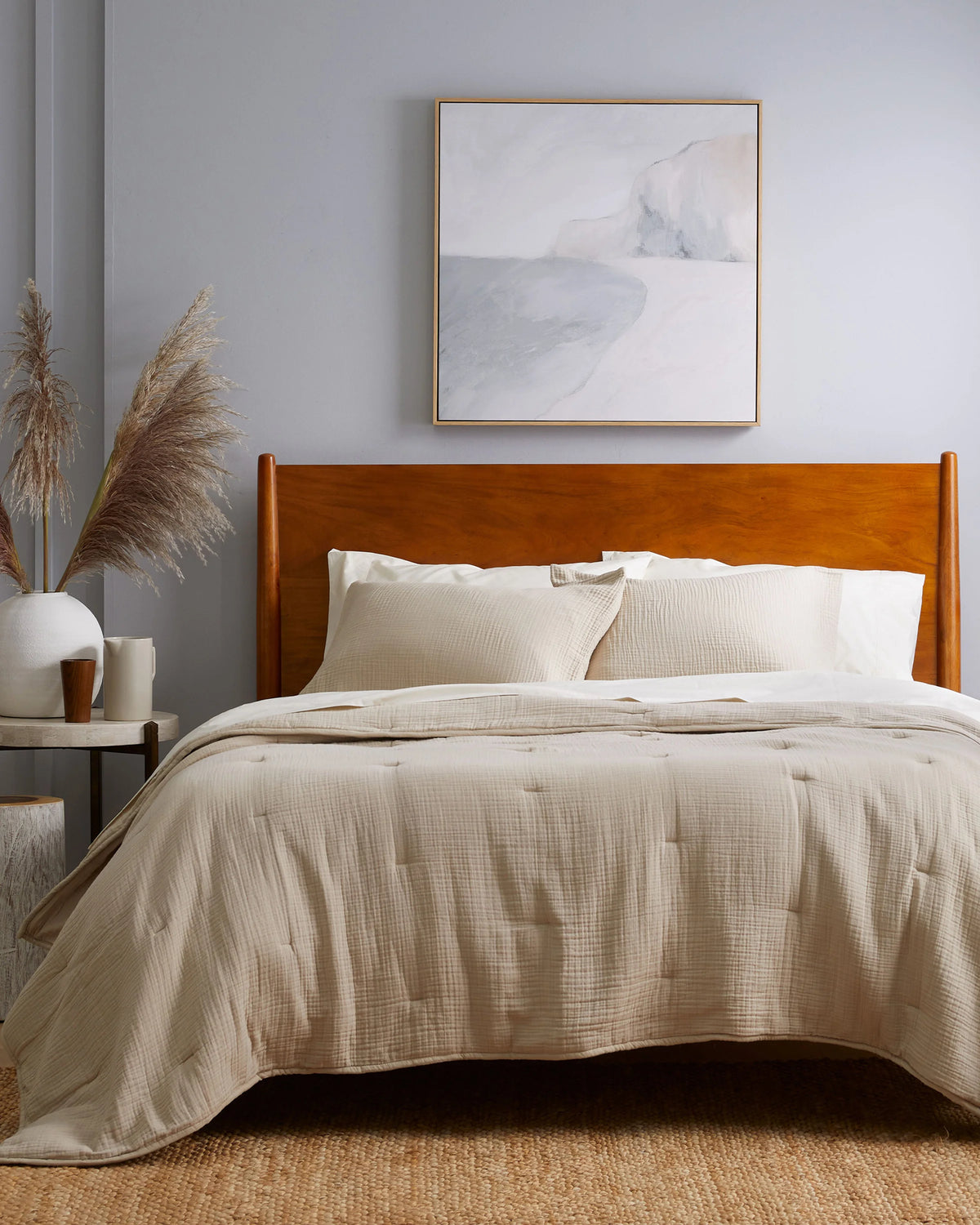 Organic Cotton Gauze Dream Quilt - Twin / Dried Sage