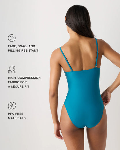 Italian Cami One-Piece Swimsuit - XS / Black