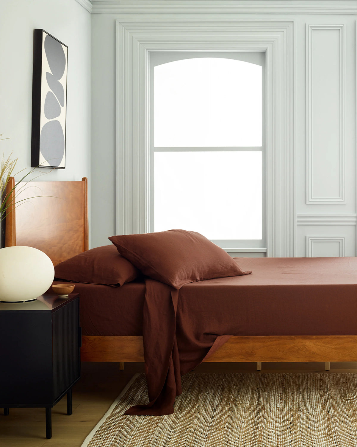 European Linen Pillowcase Set - Standard / White
