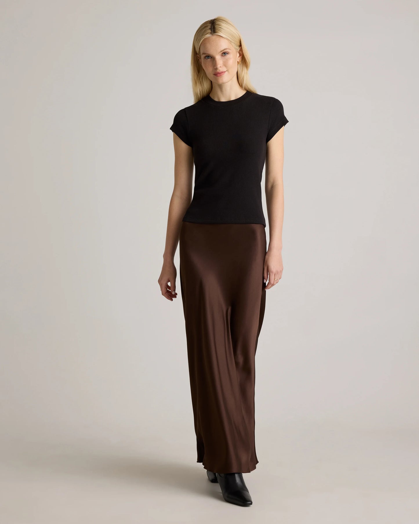 Organic Cotton Micro-Rib Crewneck Tee (3-Pack) - XS / Black