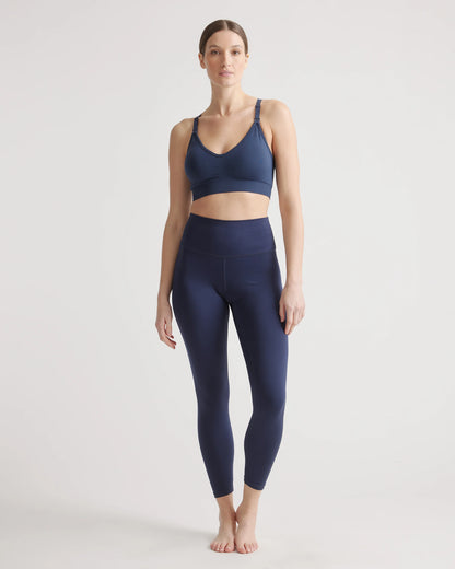 Seamless Low Impact Maternity & Nursing Sports Bra - XS / Navy