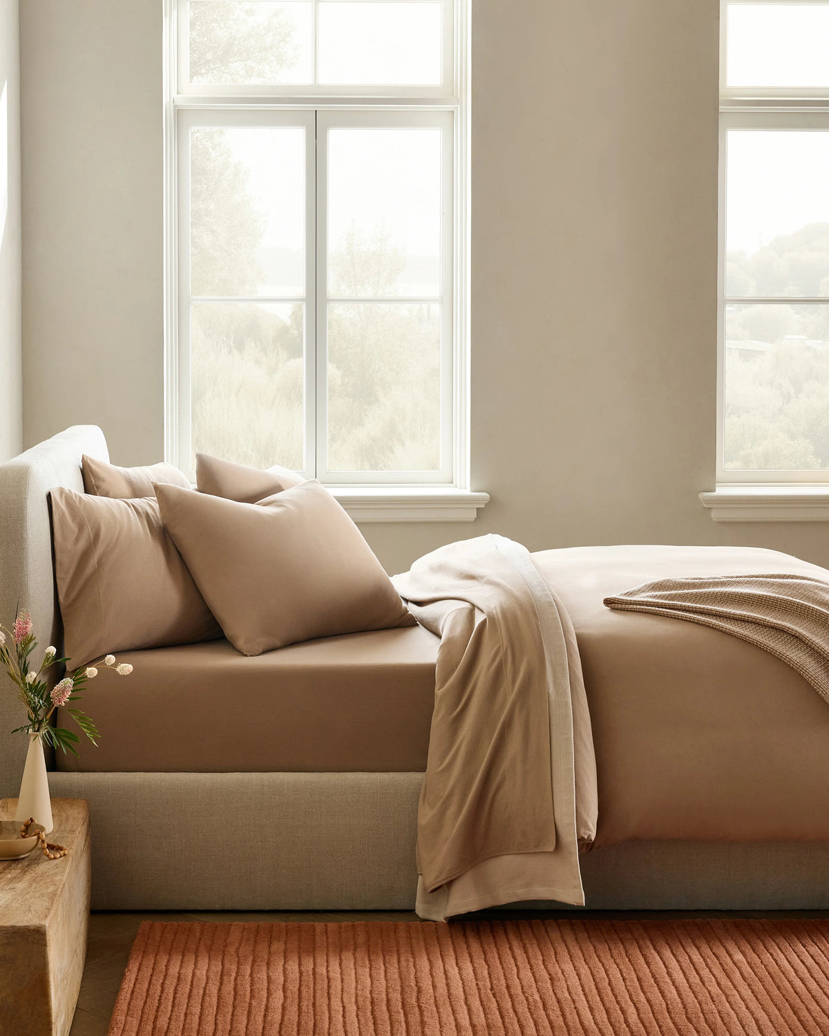 Organic Jersey Duvet Cover - Twin / Light Blue