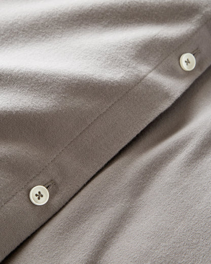 Luxury Organic Flannel Duvet Cover - Twin / Grey