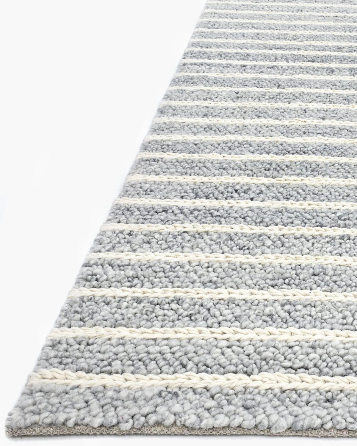 Floyd Wool Rug - 3' x 5' / Grey/White