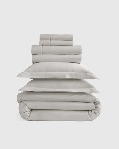 Signature Giza Cotton Sateen Deluxe Bedding Bundle - Twin / Dried Sage