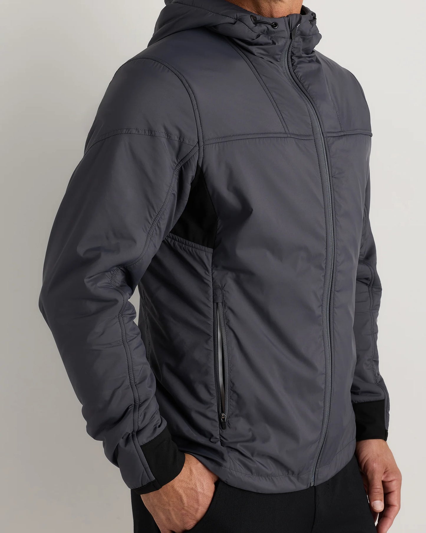 Weather Proof Fleece-Lined Hooded Jacket - S / Carbon Grey