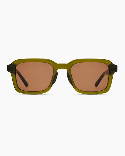 Tulum Polarized Acetate Sunglasses - Standard / Clear Spice with Deep Rose lens