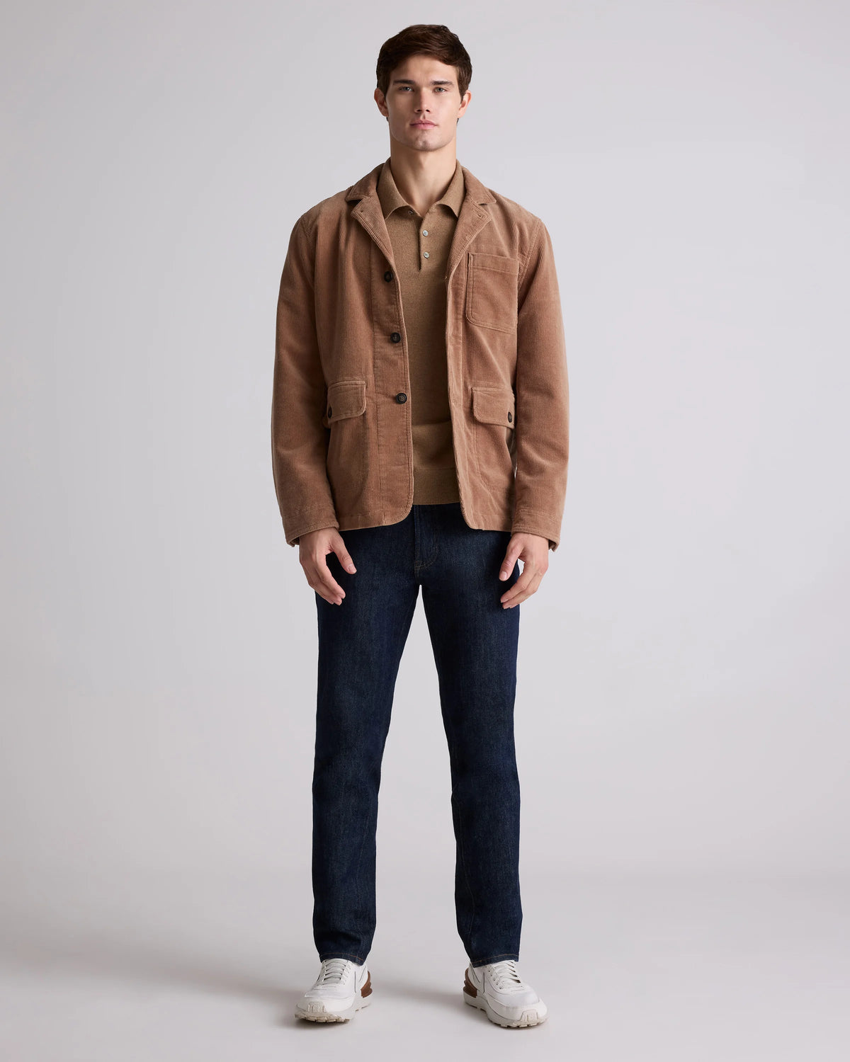 Organic Stretch Corduroy Chore Jacket - S / Seaweed