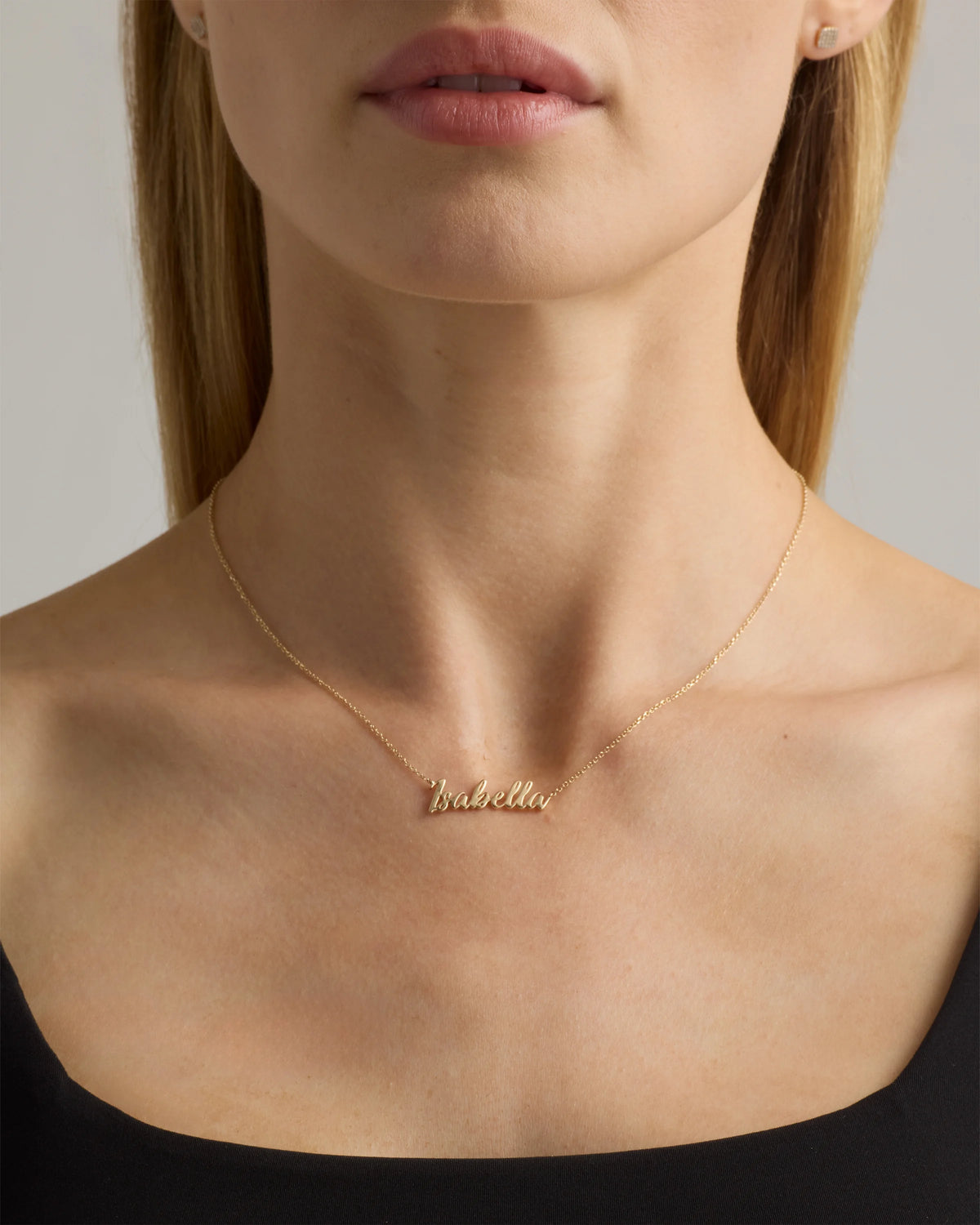 14K Gold Script Name Necklace - One Size / Yellow Gold