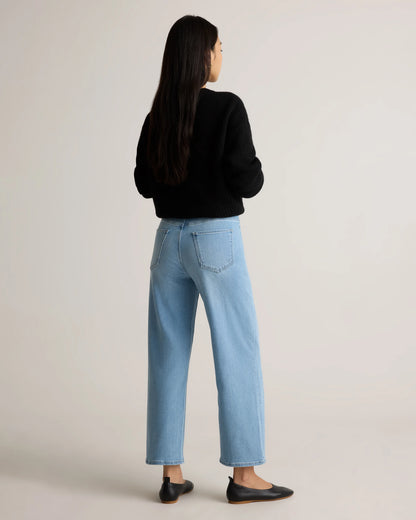 Bella Stretch Patch Pocket Wide Leg Jeans - 24 / Deep Sea Blue