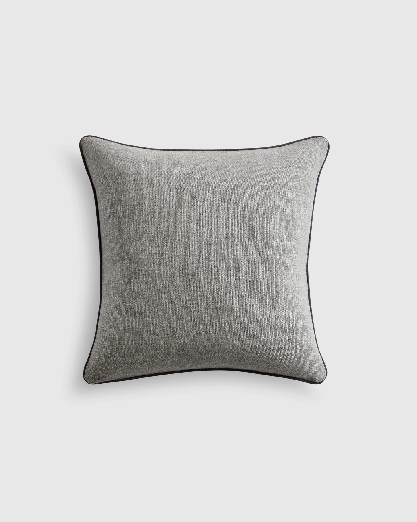 Contrast Piped Wool Pillow Cover - 20x20 / Brick Red/Espresso