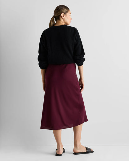Washable Stretch Silk Maternity Skirt - XS / Vintage Pink