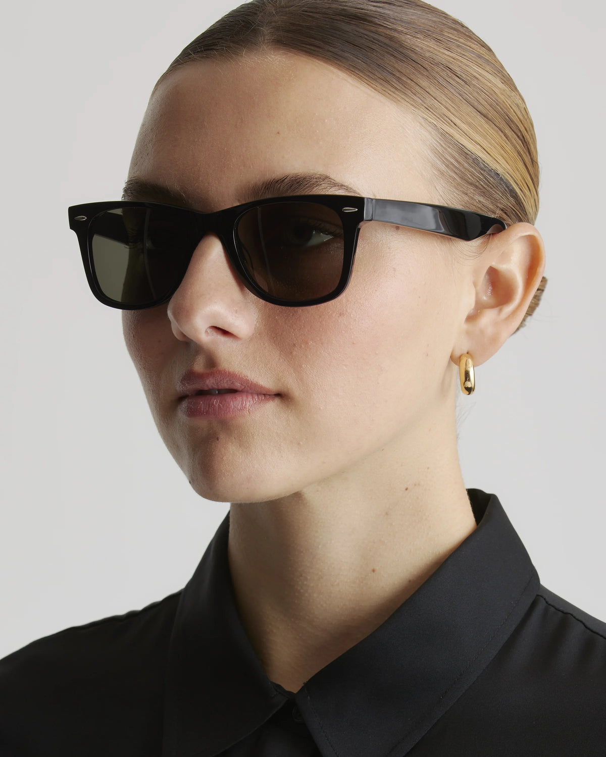 Walker Polarized Acetate Sunglasses - One Size / Clear Slate with Grey lens