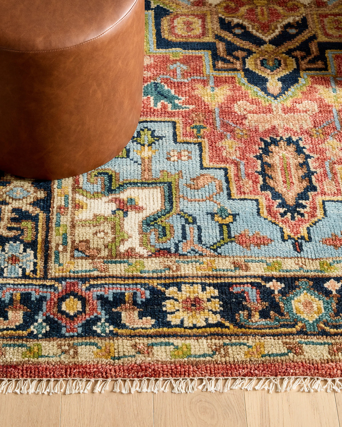 Sina Hand-Knotted Wool Rug - 5' x 8' / Red