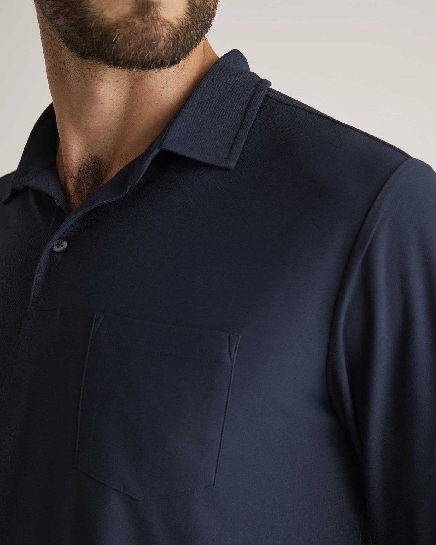 ProPique Performance Long Sleeve Polo - S / Navy