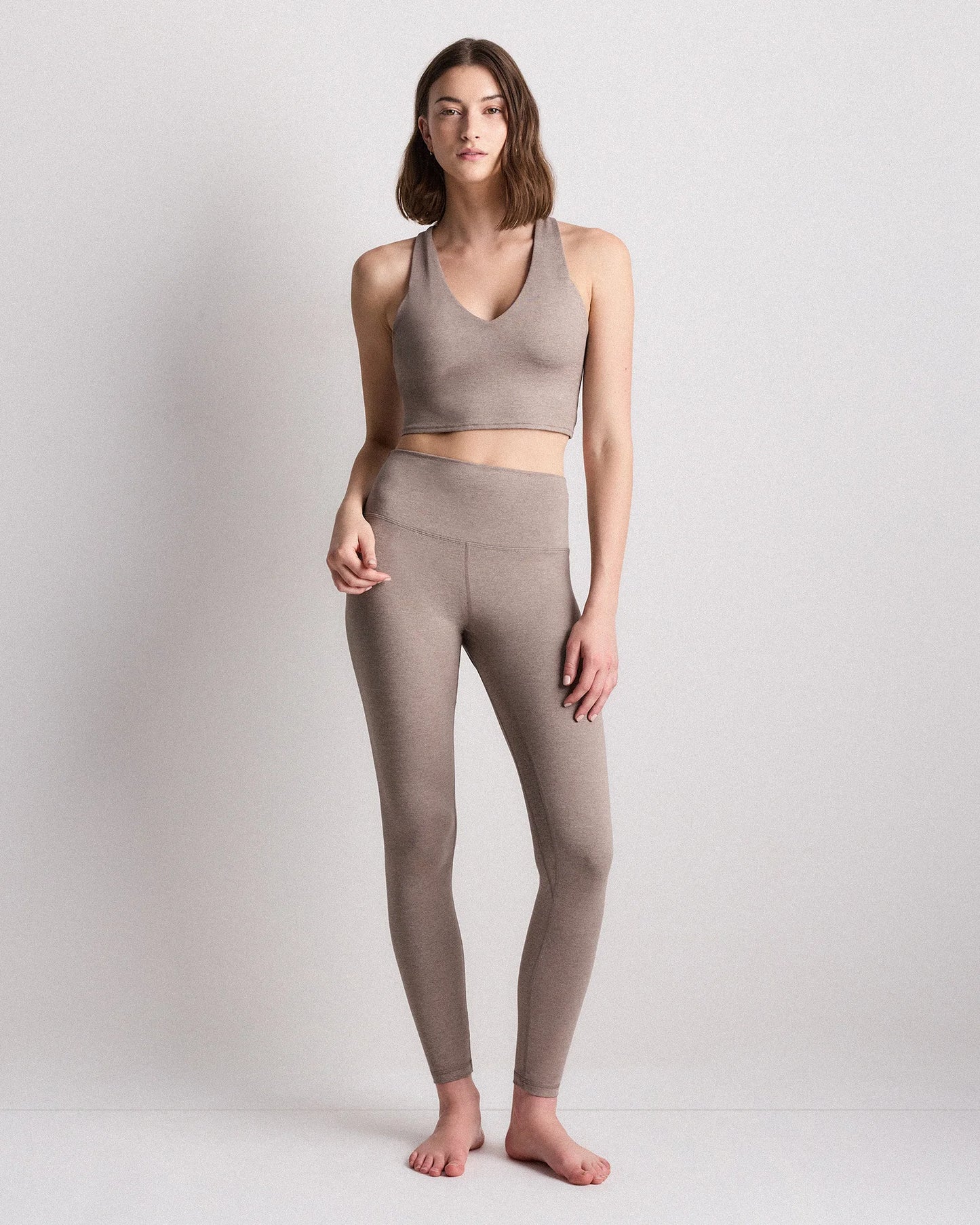 Ultra-Soft High-Rise Legging - XS / Heather Oatmeal