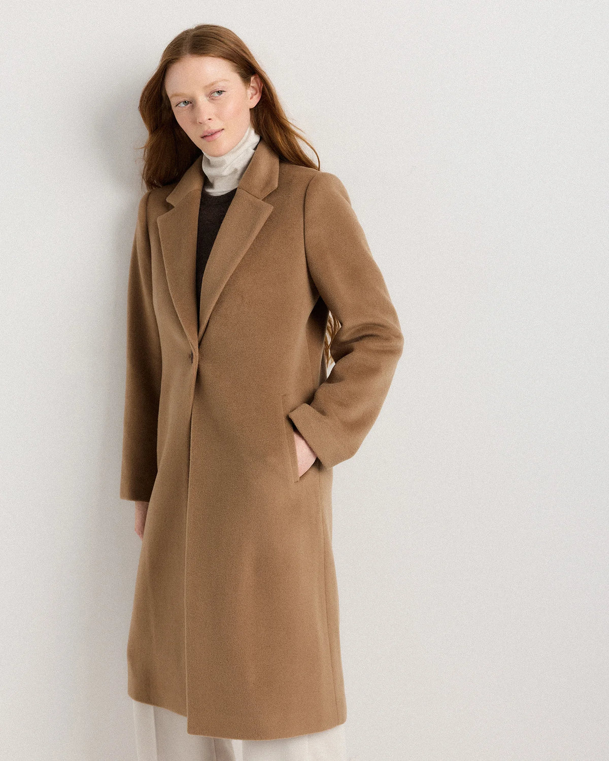 Wool Cashmere Blazer Coat - XS / Mocha Brown