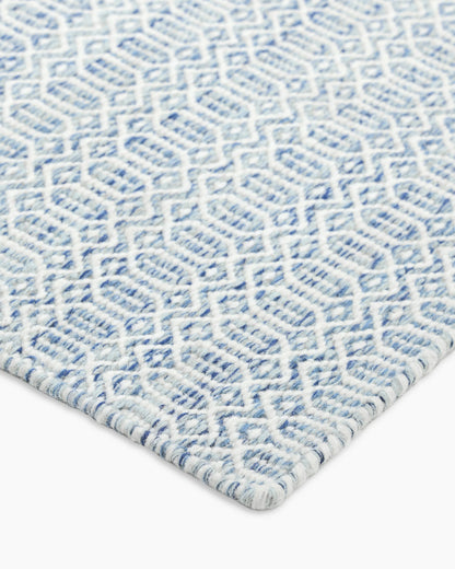 Vale Handwoven Wool Rug - 5' x 8' / Blue